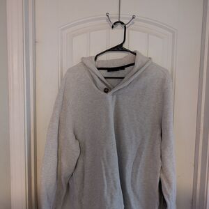 Tasso Elba Gray Men's Sweater with Button Detail